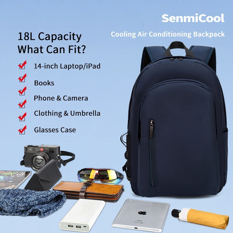 SenmiCool 30L Outdoor Summer AC Backpack With Semiconductor Mini Air Conditioner Fan For Hiking , Muslim Pilgrimage Hajj Umrah travel & Mountaineering Bag