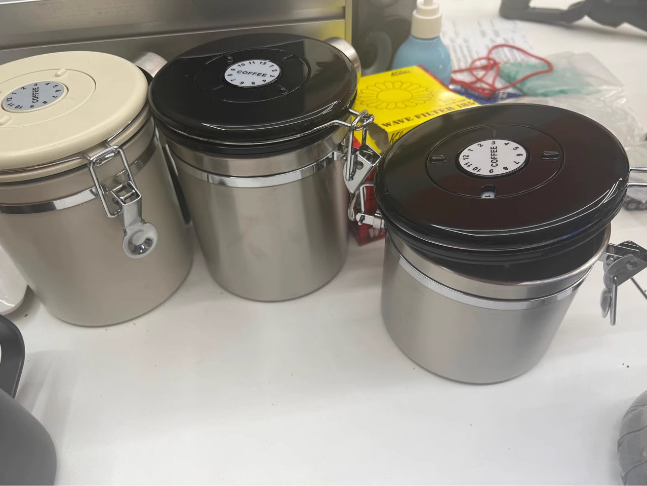 Stainless Steel Coffee Canister – Airtight Storage with CO₂ Valve & Date Tracker (1.5L / 1.8L) | NB-MFG