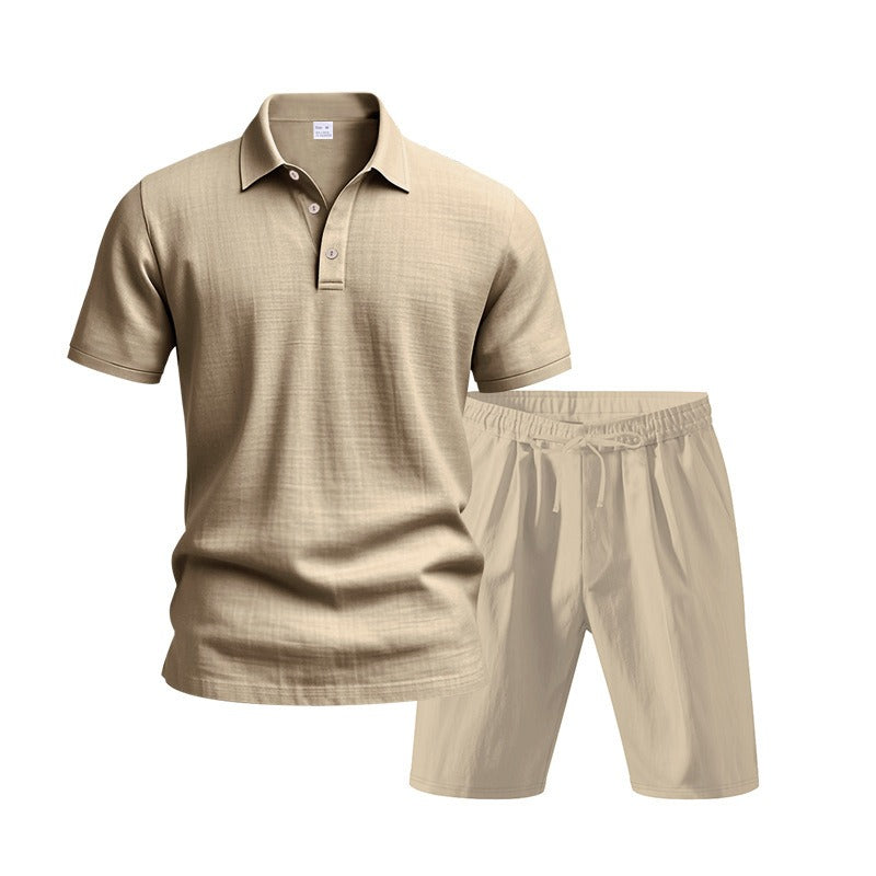 Men’s Breathable Linen Polo Set – Cool & Comfortable Shirt & Shorts Outfit Set | BKCS-20