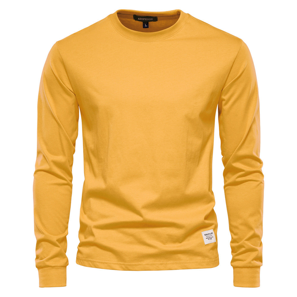 Men’s Oversized Long Sleeve T-Shirt – Casual Streetwear Cotton Crewneck Top for Everyday Style | AX601