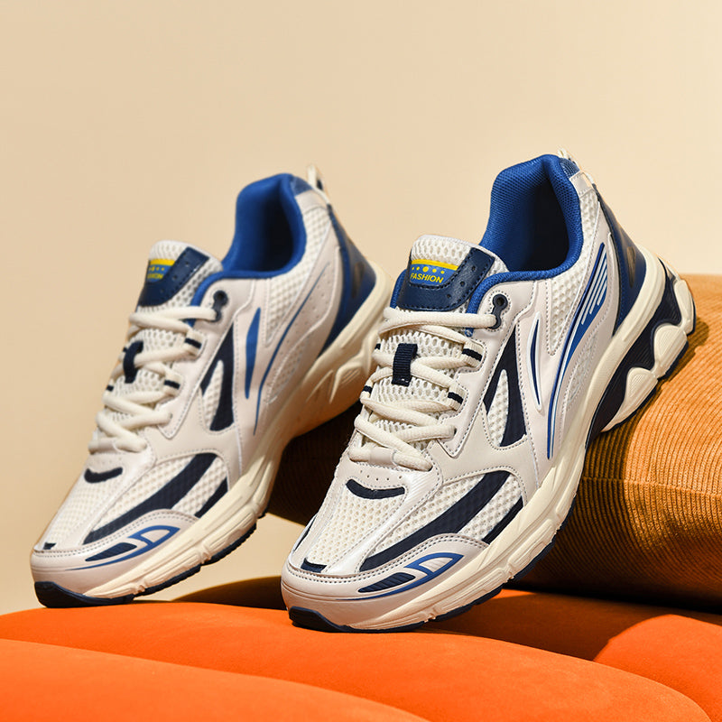 Men’s Retro Sport Sneakers – Lightweight Breathable Trainers with Cushioned Sole | A98