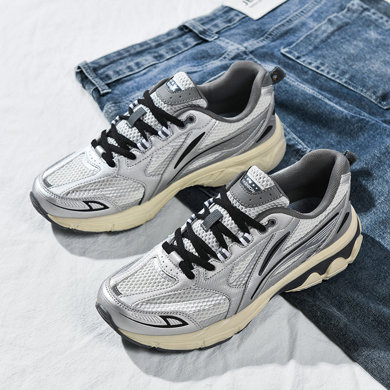 Men’s Retro Sport Sneakers – Lightweight Breathable Trainers with Cushioned Sole | A98