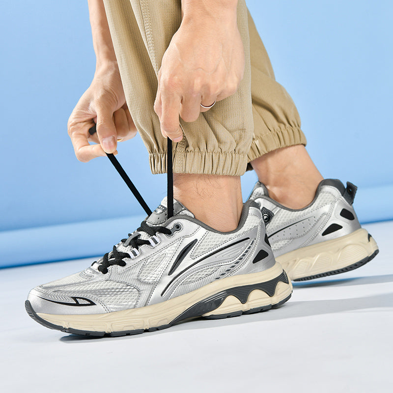 Men’s Retro Sport Sneakers – Lightweight Breathable Trainers with Cushioned Sole | A98