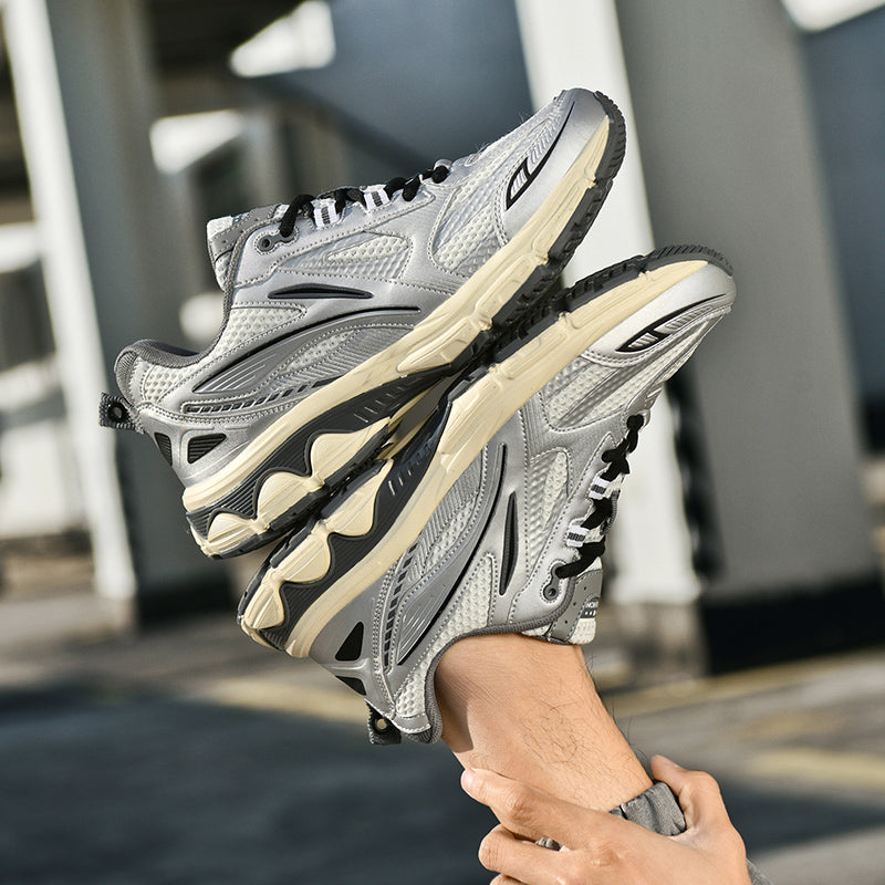 Men’s Retro Sport Sneakers – Lightweight Breathable Trainers with Cushioned Sole | A98