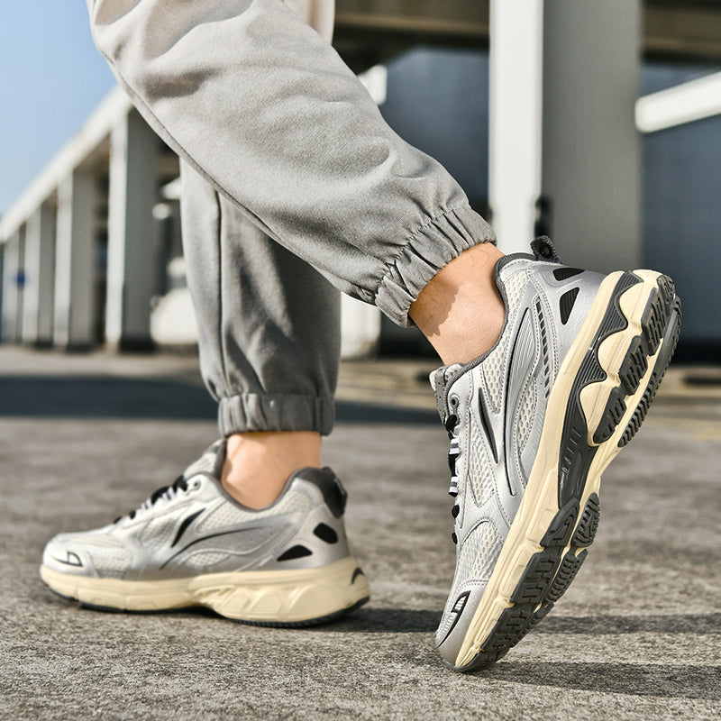 Men’s Retro Sport Sneakers – Lightweight Breathable Trainers with Cushioned Sole | A98