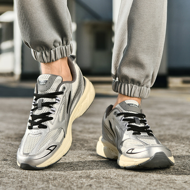 Men’s Retro Sport Sneakers – Lightweight Breathable Trainers with Cushioned Sole | A98