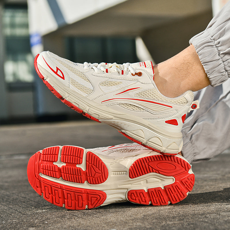 Men’s Retro Sport Sneakers – Lightweight Breathable Trainers with Cushioned Sole | A98