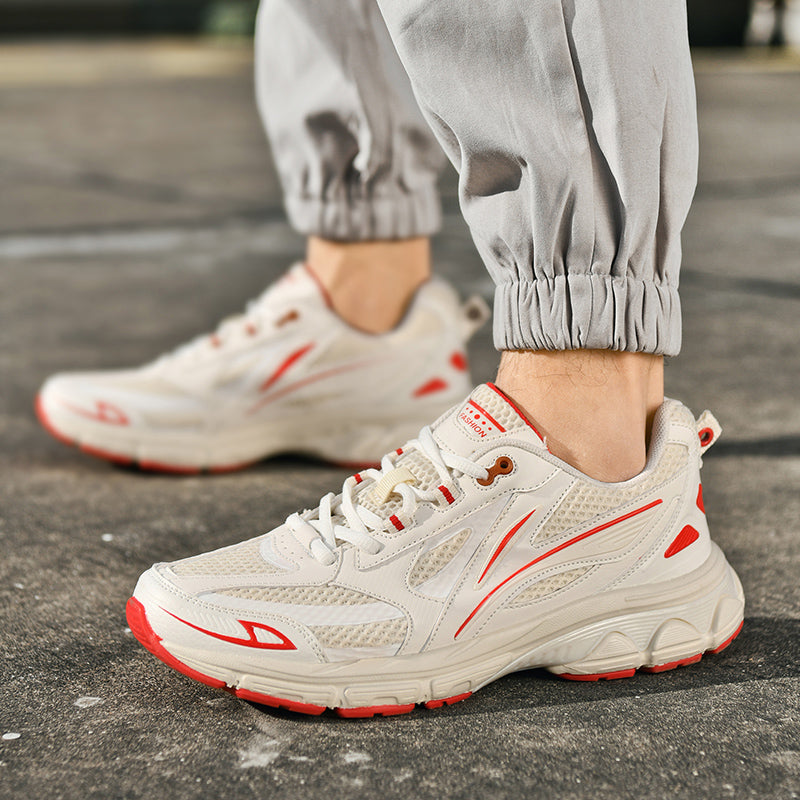 Men’s Retro Sport Sneakers – Lightweight Breathable Trainers with Cushioned Sole | A98