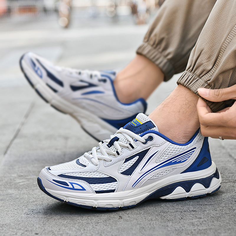 Men’s Retro Sport Sneakers – Lightweight Breathable Trainers with Cushioned Sole | A98