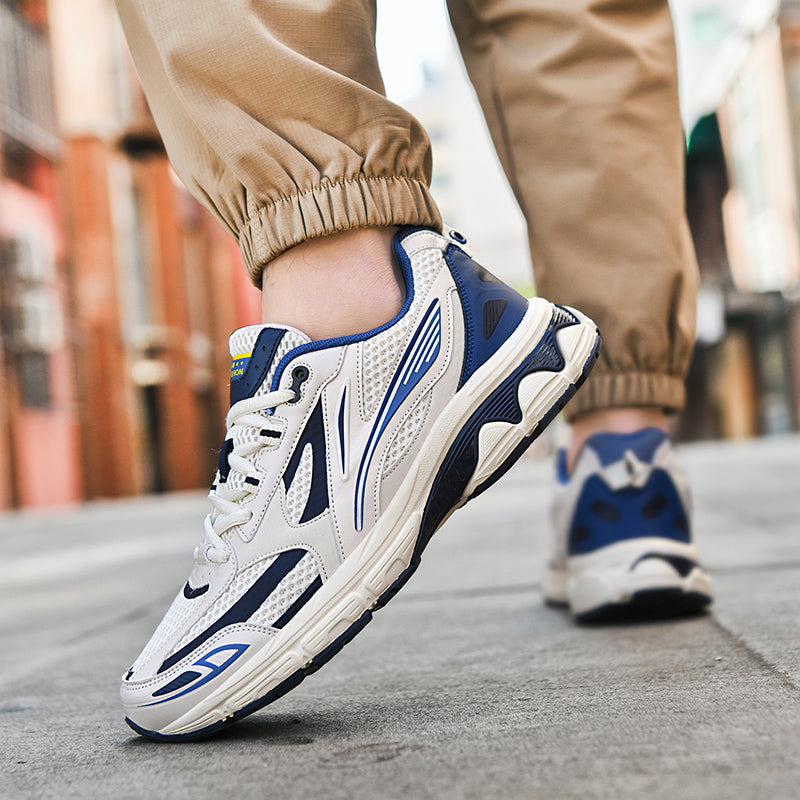 Men’s Retro Sport Sneakers – Lightweight Breathable Trainers with Cushioned Sole | A98