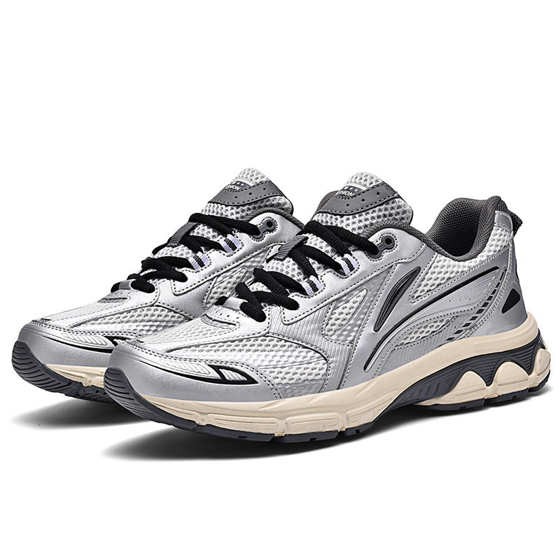 Men’s Retro Sport Sneakers – Lightweight Breathable Trainers with Cushioned Sole | A98
