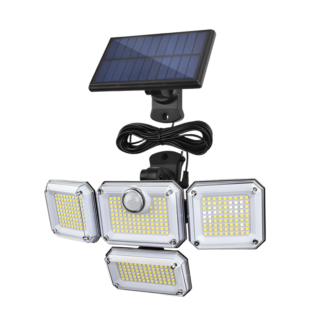 Solar LED Wall Lights Outdoor Split Motion Sensor Light 4 Heads 3 Modes Solar Lamp |