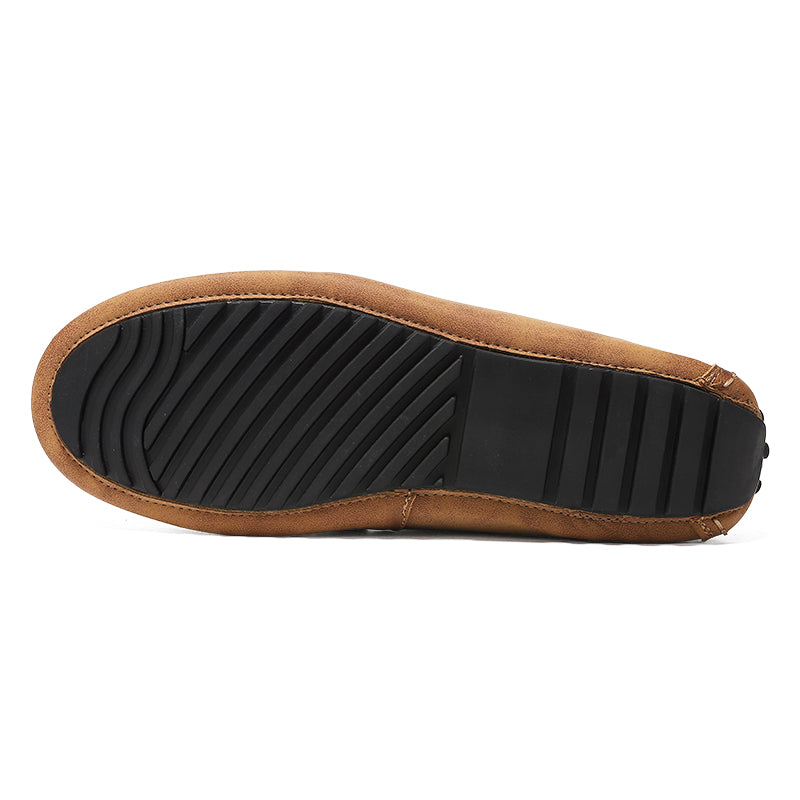 Men’s Plus Size Leather Loafers – Slip-On Driving Moccasins | 2566