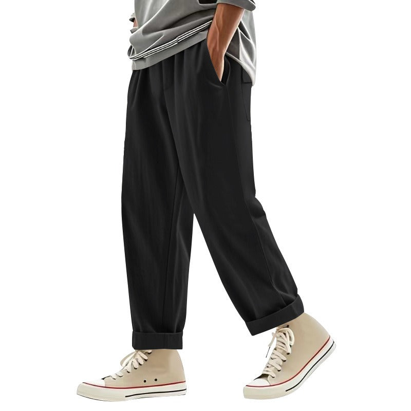 Men’s Relaxed Fit Linen Cargo Pants | Breathable Summer Wear Trousers | MGTZ-6