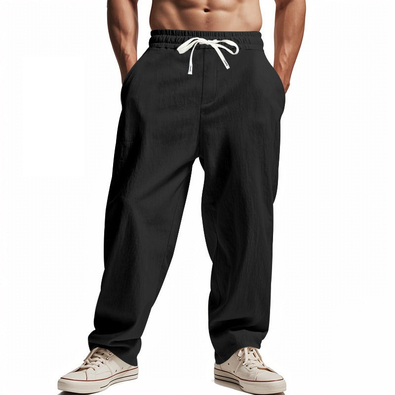 Men’s Relaxed Fit Linen Cargo Pants | Breathable Summer Wear Trousers | MGTZ-6