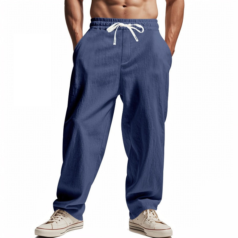 Men’s Relaxed Fit Linen Cargo Pants | Breathable Summer Wear Trousers | MGTZ-6