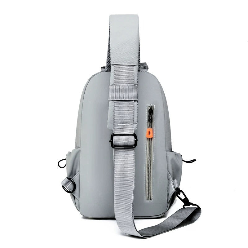 OMASKA Men’s Crossbody Bag – Waterproof Oxford Sling with USB | 2313