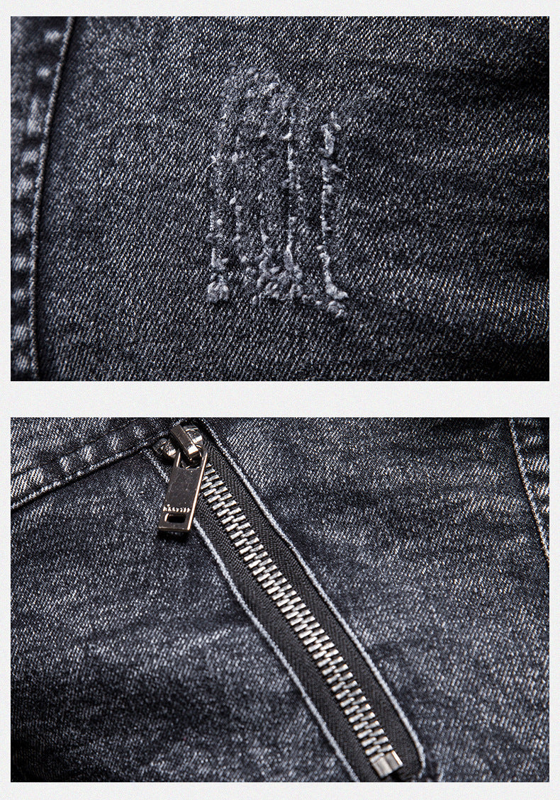 Giacche in denim vintage da uomo slim fit tinta unita | JK88