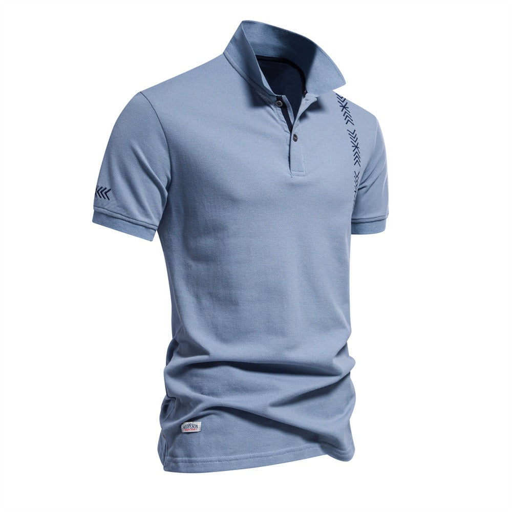 Men's Embroidered Cotton Polo Shirt - 2025 Spring Slim-Fit Casual Top | PS1012