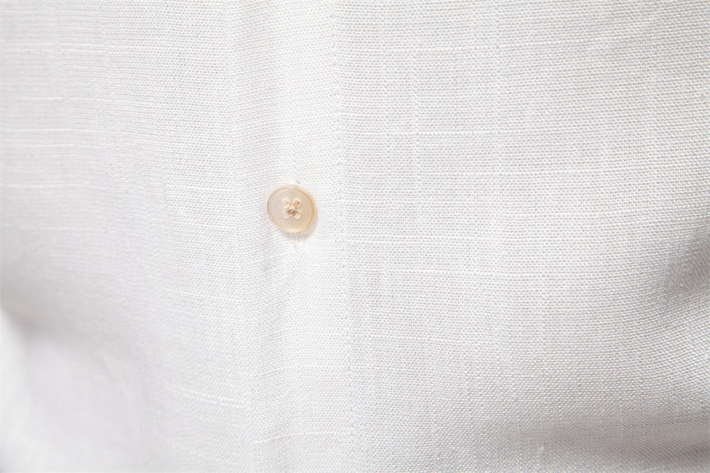 Men's Minimalist Linen-Blend Shirt - 2025 Spring Casual Long Sleeve Top | SH2026