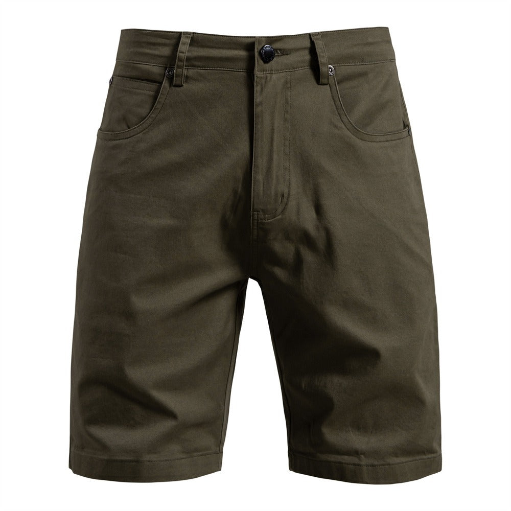 Men's Cotton Casual Cargo Shorts Summer Slim Fit 5-Inch Straight-Leg Short | ST010