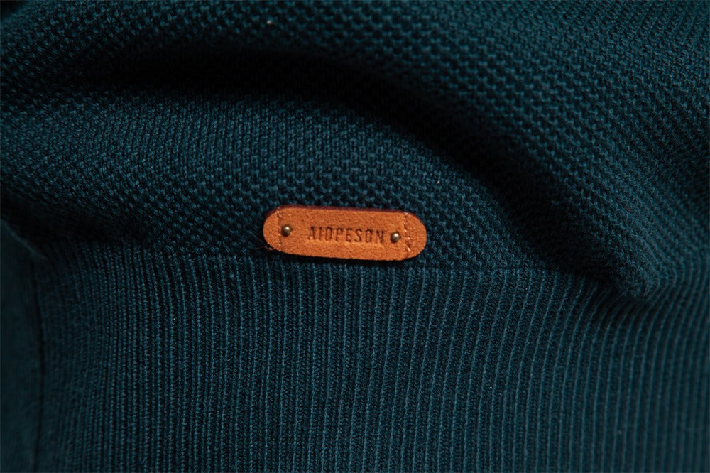 Men’s Half-Zip Stand Collar Knit Sweater – Colorblock Casual Pullover | SW135