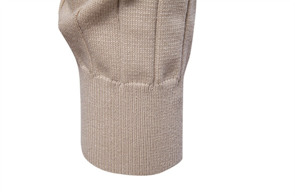 Men’s V-Neck Color-Trim Knit Cardigan – Casual Loose-Fit Buttoned Sweater for Autumn | SW199