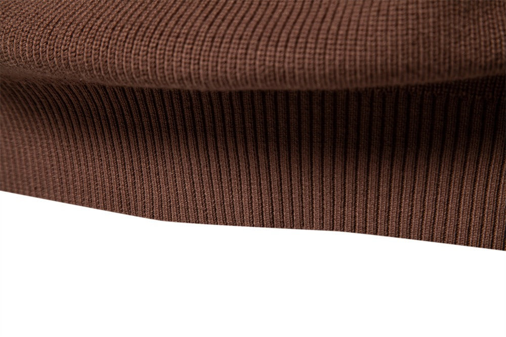Men’s High-Neck Zip Cardigan Sweater – Solid Color Knit Pullover, Business Casual Warm Winter Jacket for Men | SW833