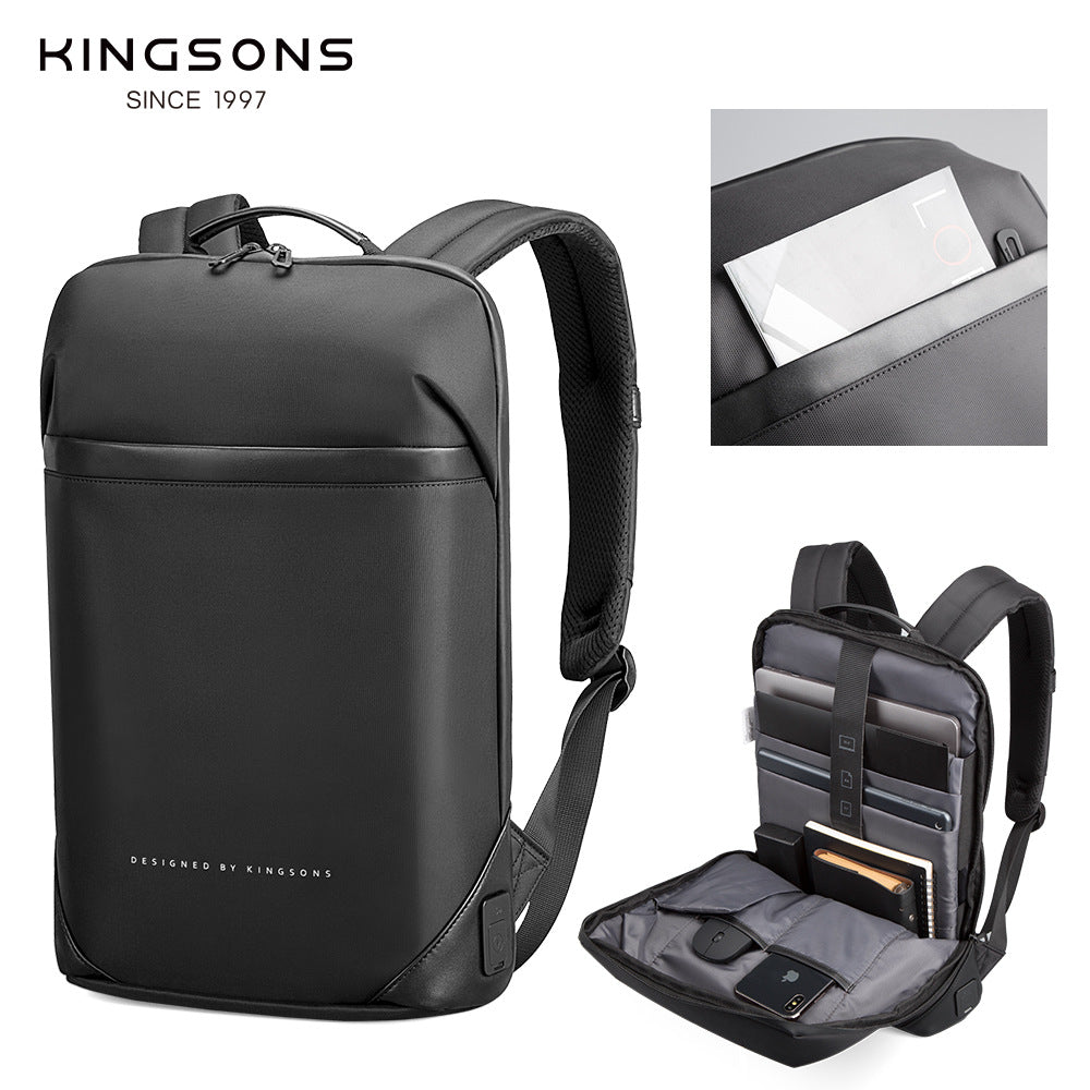 Kingsons Slim Business Backpack – Waterproof, Anti-Theft, Laptop