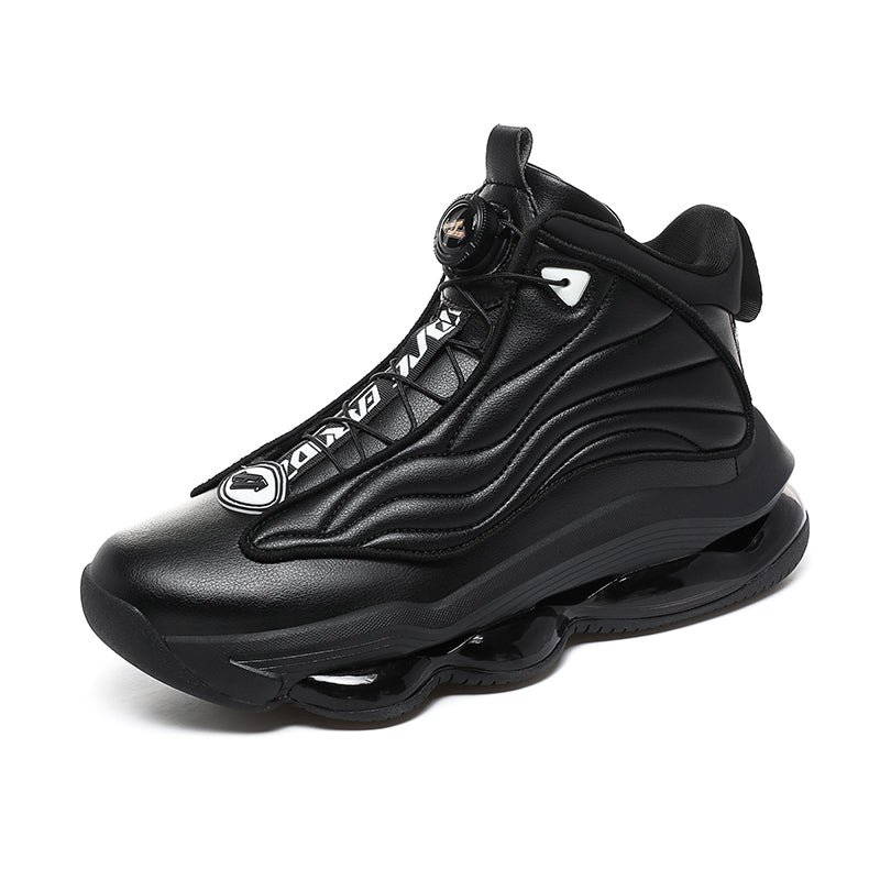 Men’s High-Top Basketball Shoes with Rotating Strap & Air Cushion – Street Sport Sneakers | A329