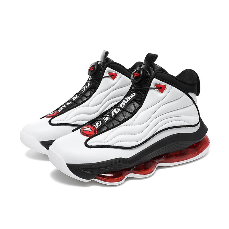 Men’s High-Top Basketball Shoes with Rotating Strap & Air Cushion – Street Sport Sneakers | A329