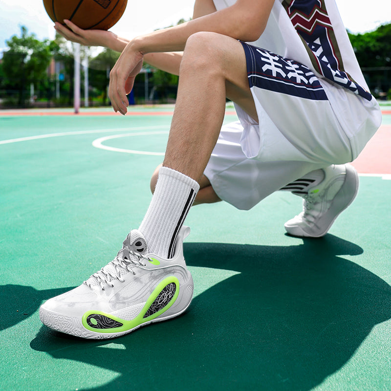 Men’s High-Grip Basketball Sneakers – Youth Street Sport Shoes with Durable Rubber Sole | 8506