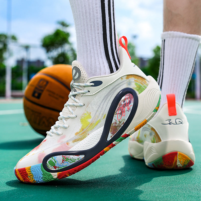 Men’s High-Grip Basketball Sneakers – Youth Street Sport Shoes with Durable Rubber Sole | 8506