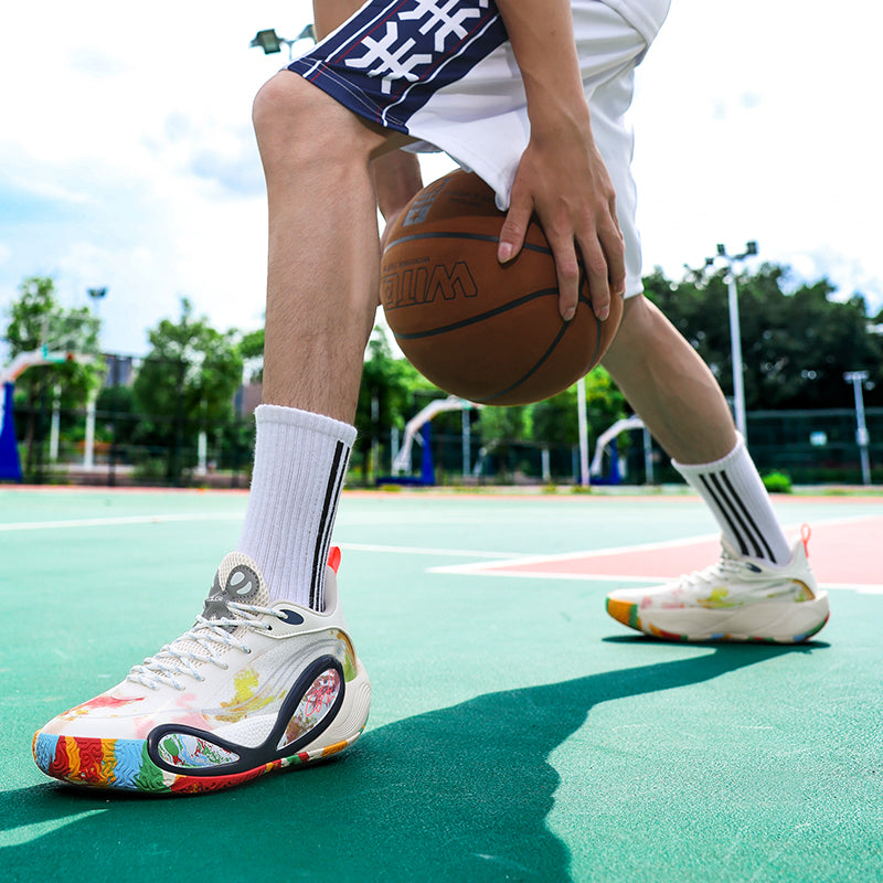 Men’s High-Grip Basketball Sneakers – Youth Street Sport Shoes with Durable Rubber Sole | 8506