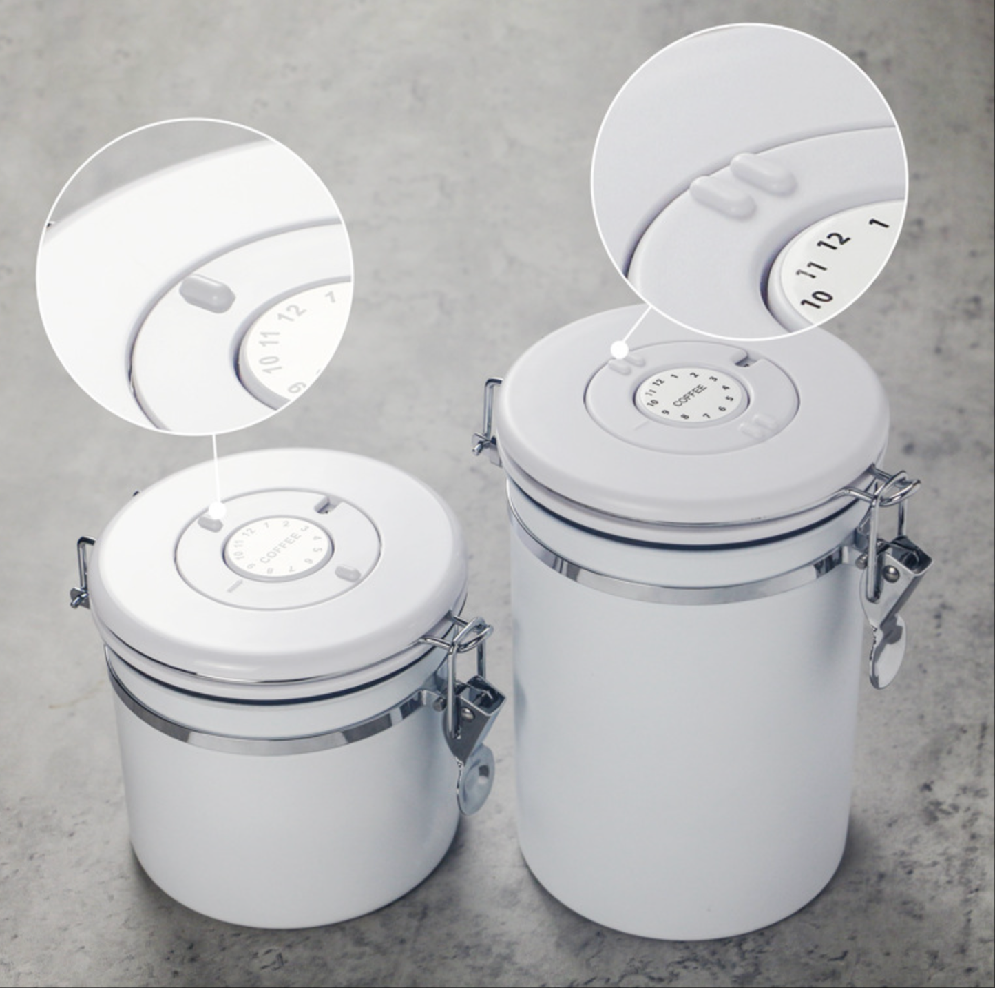 Stainless Steel Coffee Canister – Airtight Storage with CO₂ Valve & Date Tracker (1.5L / 1.8L) | NB-MFG