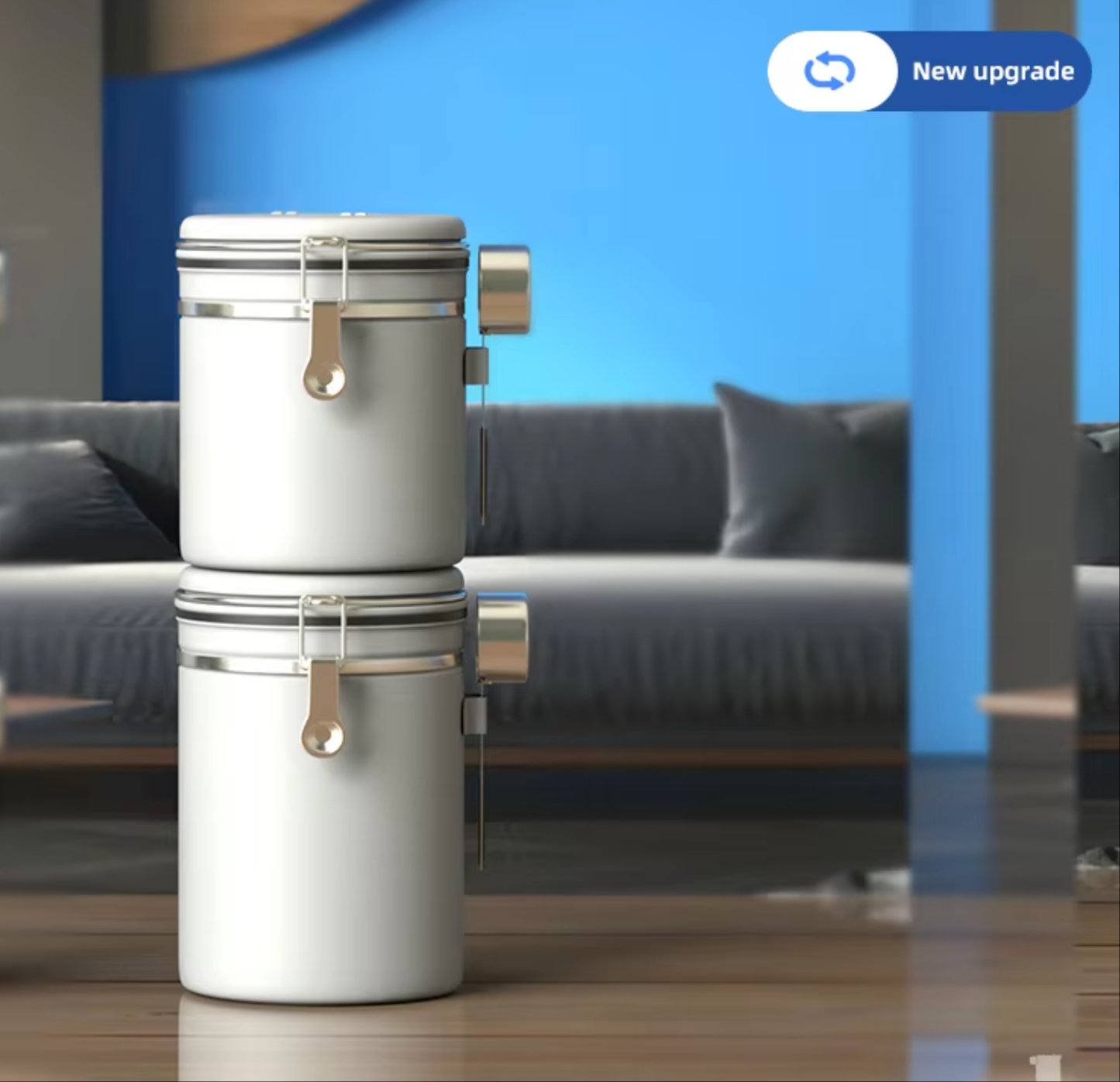Stainless Steel Coffee Canister – Airtight Storage with CO₂ Valve & Date Tracker (1.5L / 1.8L) | NB-MFG