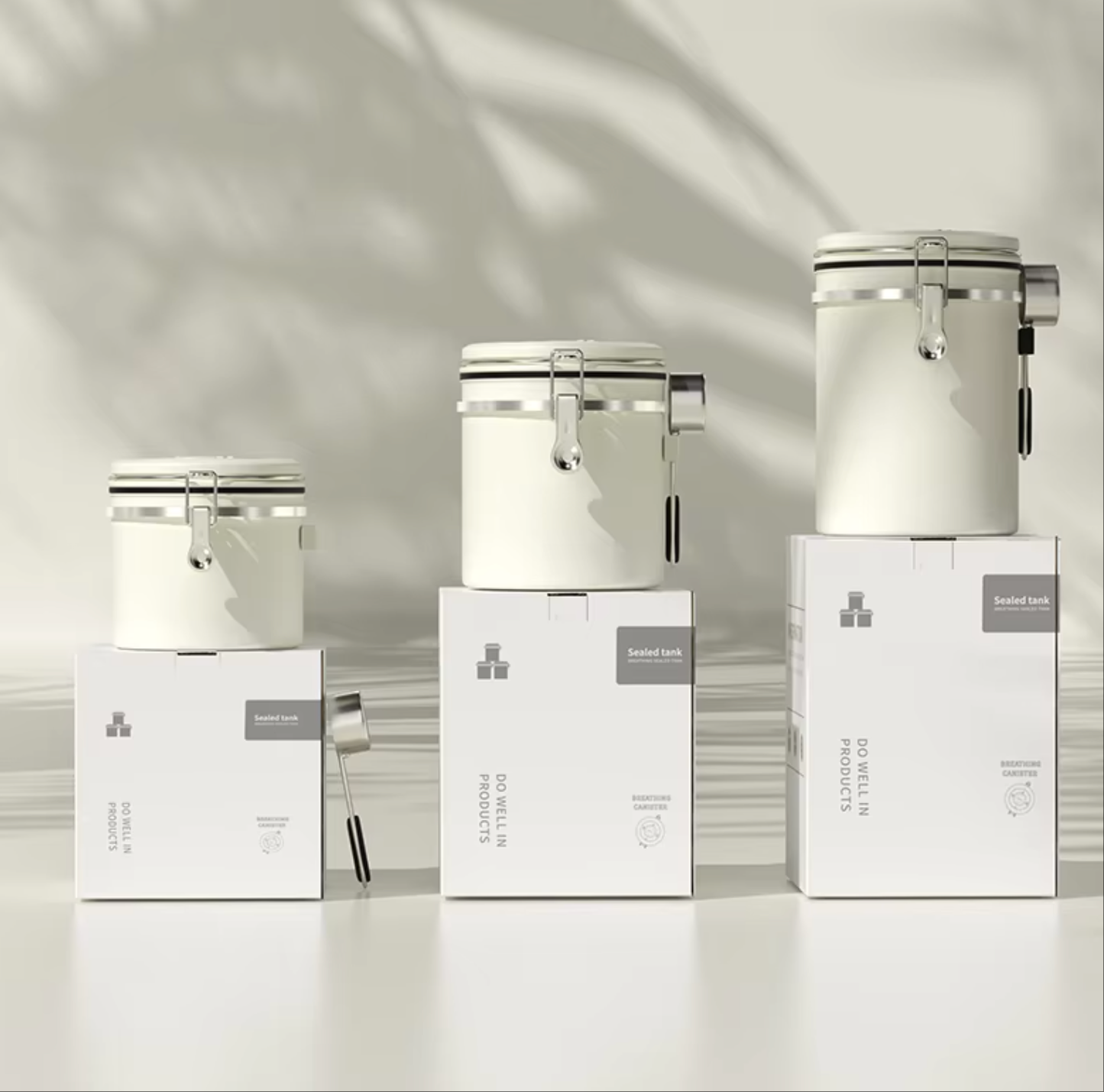 Stainless Steel Coffee Canister – Airtight Storage with CO₂ Valve & Date Tracker (1.5L / 1.8L) | NB-MFG