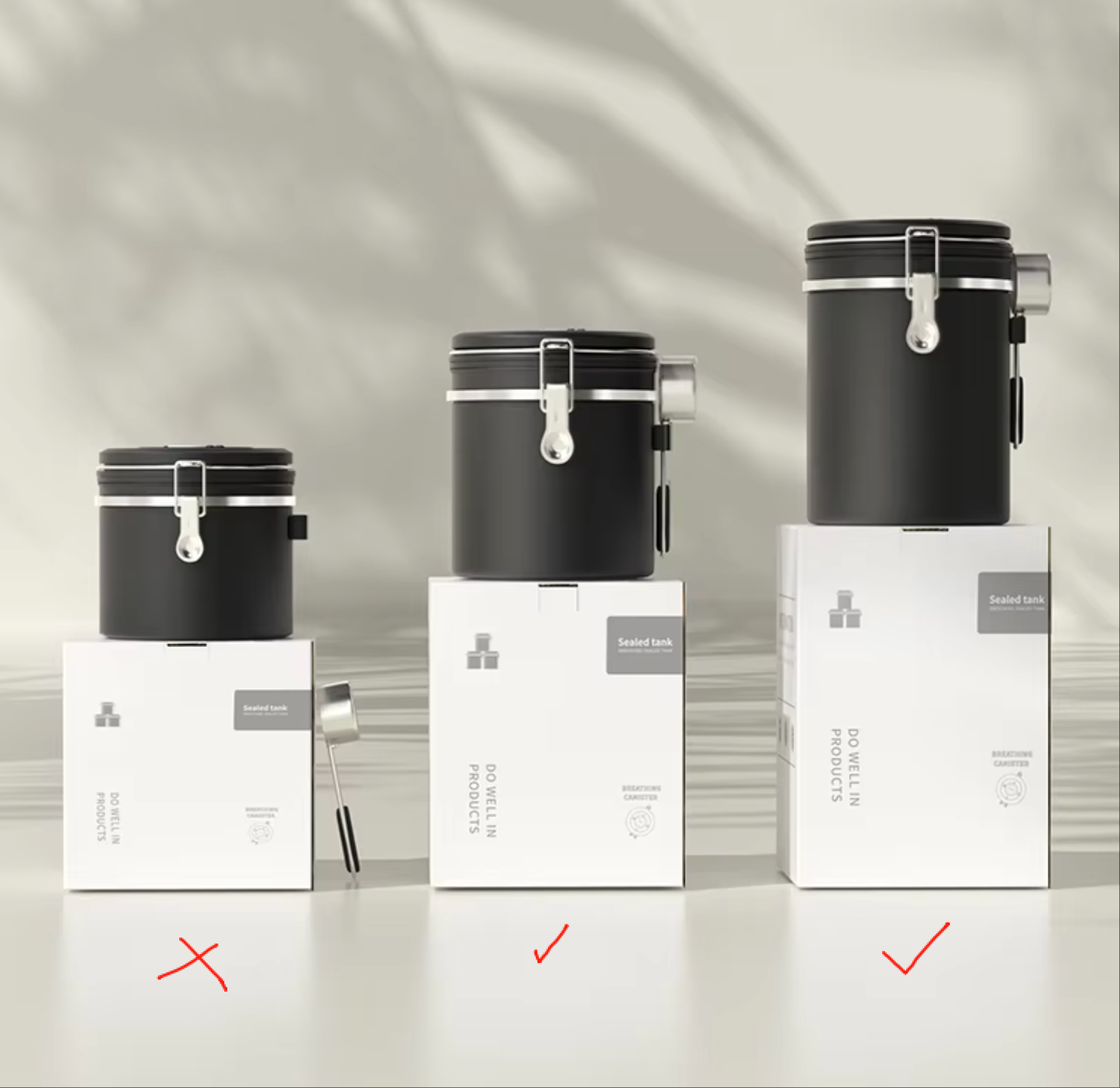 Stainless Steel Coffee Canister – Airtight Storage with CO₂ Valve & Date Tracker (1.5L / 1.8L) | NB-MFG