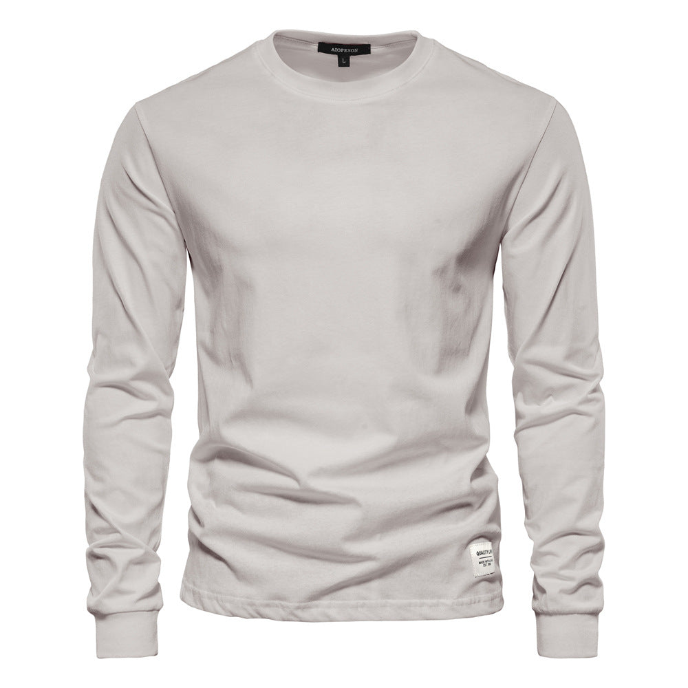 Men’s Oversized Long Sleeve T-Shirt – Casual Streetwear Cotton Crewneck Top for Everyday Style | AX601
