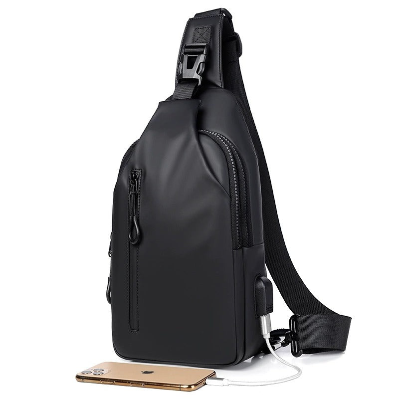 OMASKA Men’s Crossbody Sling – Lightweight Oxford Chest Bag | 0126