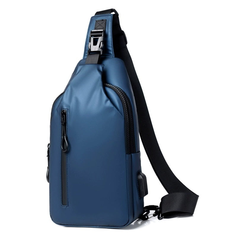 OMASKA Men’s Crossbody Sling – Lightweight Oxford Chest Bag | 0126