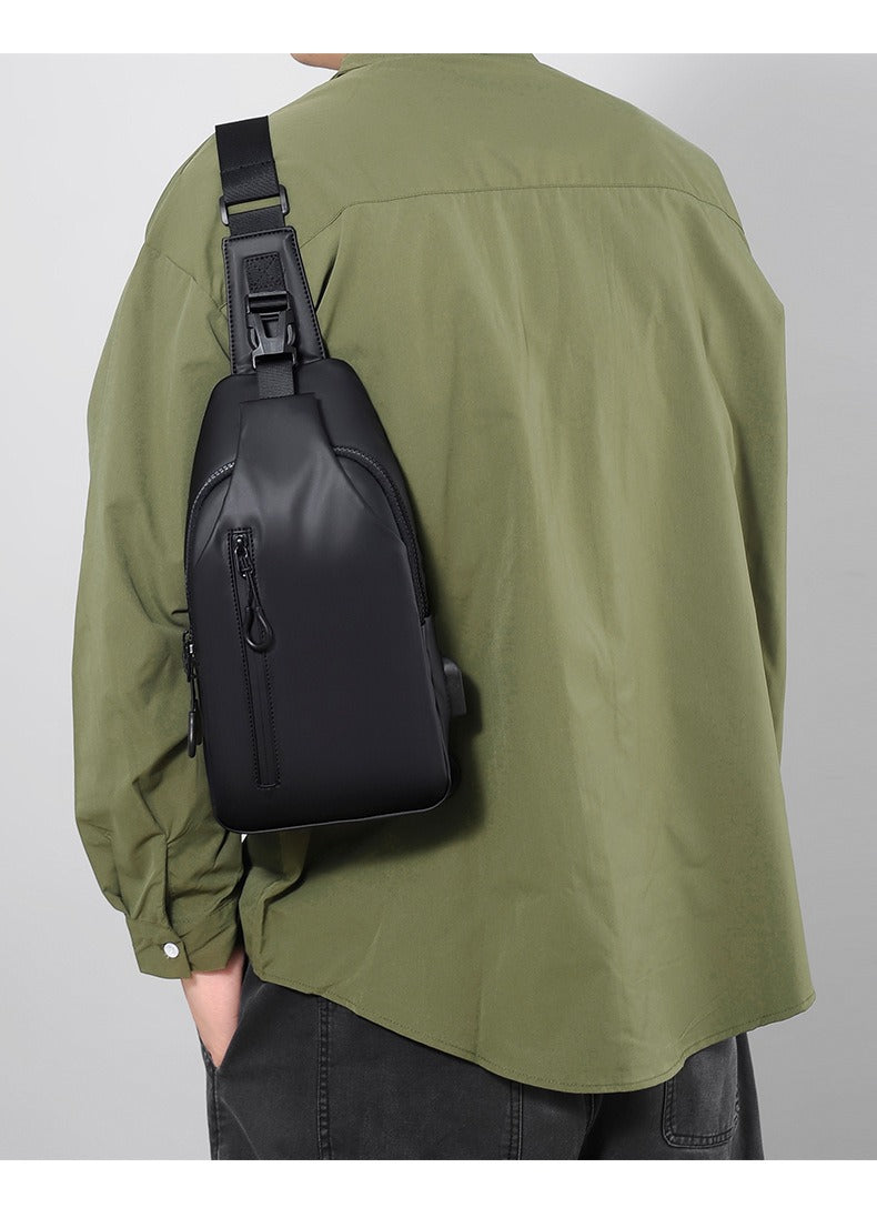OMASKA Men’s Crossbody Sling – Lightweight Oxford Chest Bag | 0126