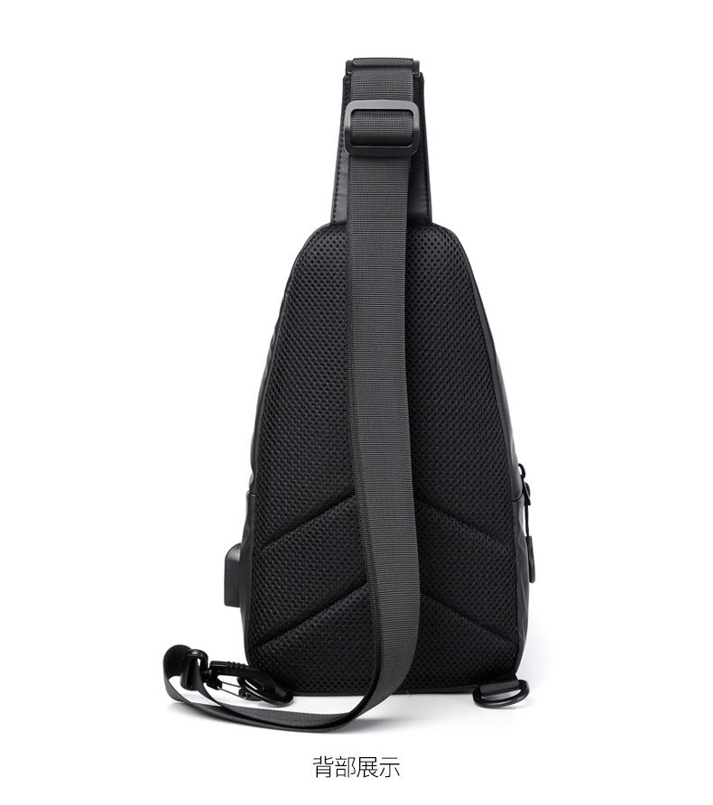 OMASKA Men’s Crossbody Sling – Lightweight Oxford Chest Bag | 0126