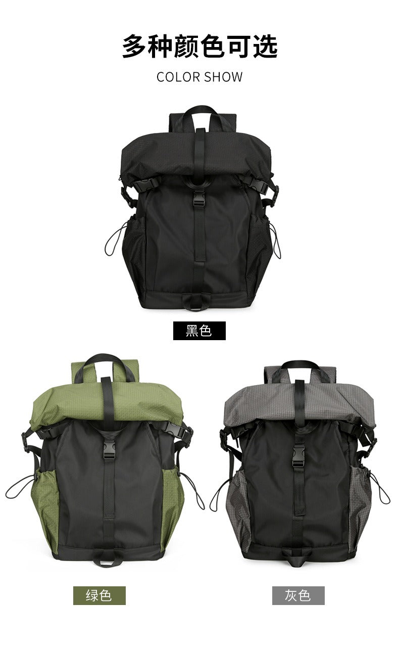 Men’s Roll-Top Backpack – 20–35L Expandable, Laptop & Travel Bag | K001