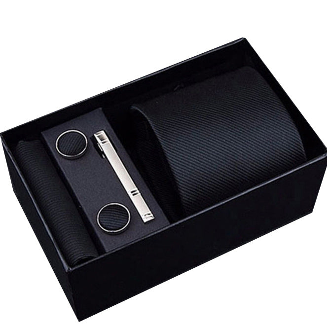 Designer Mens Tie Collection, Eleagnt Gift Box Tie Clips Handkerchief Cufflink Set | 166-201
