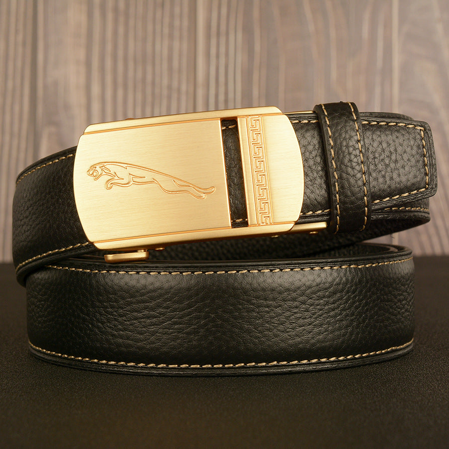 Various Design | Mens Leather Belt with Automatic Buckle Nickel Free Luxury Gift