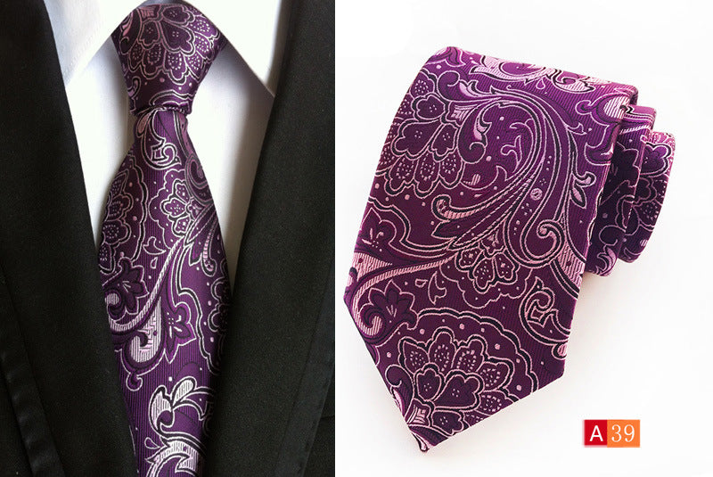 Men's Necktie Paisley Floral Silk Ties for Formal Business Party | A039