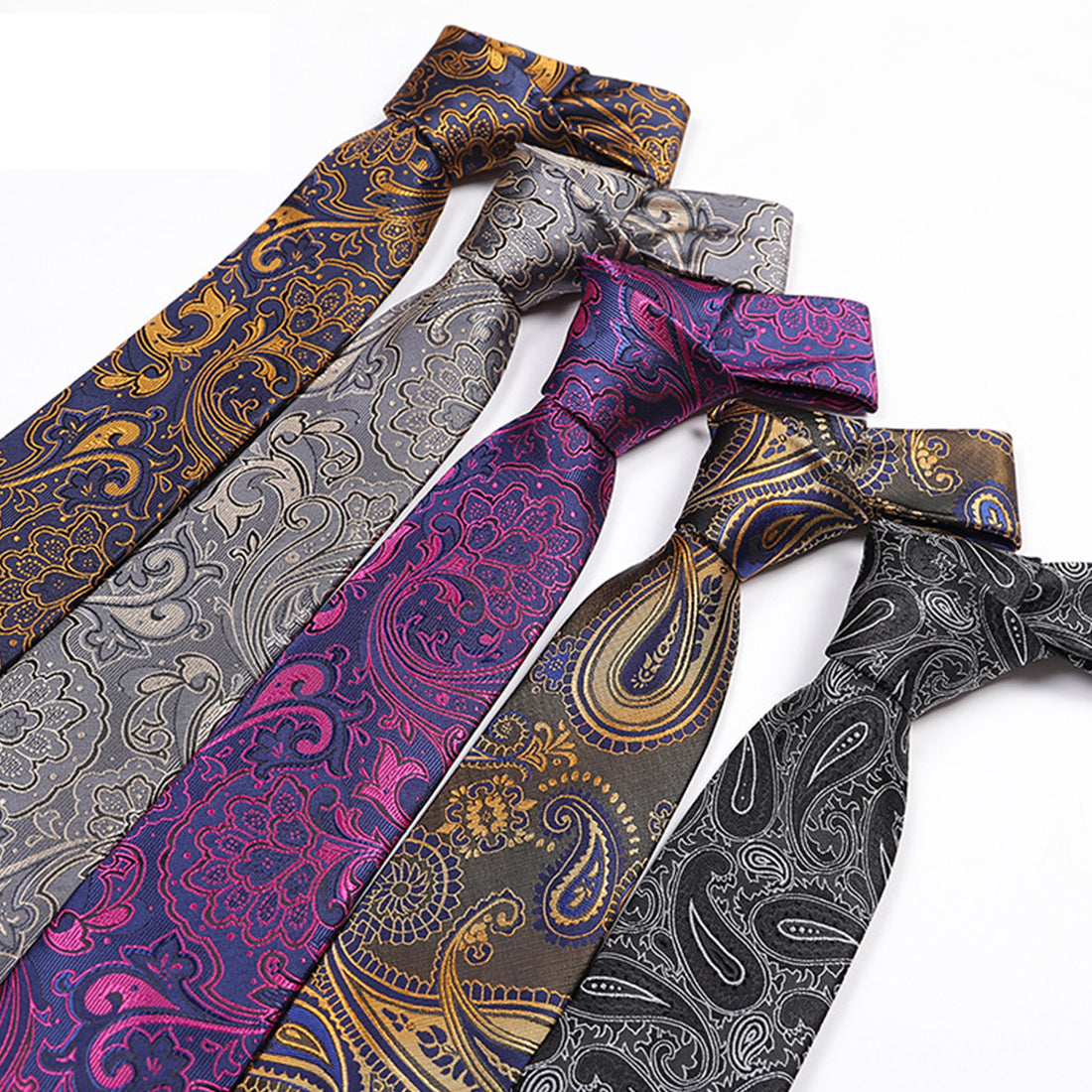 Men's Necktie Paisley Floral Silk Ties for Formal Business Party | A039