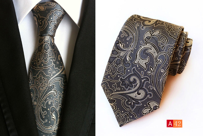 Men's Necktie Paisley Floral Silk Ties for Formal Business Party | A039