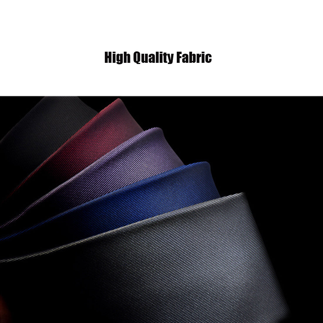 Classic Solid Color Silky Zipper Necktie Men's Pretied Ties | LK02